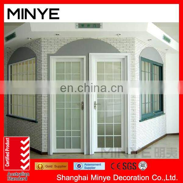Modern design exterior PVC doors/grills pvc windows and doors
