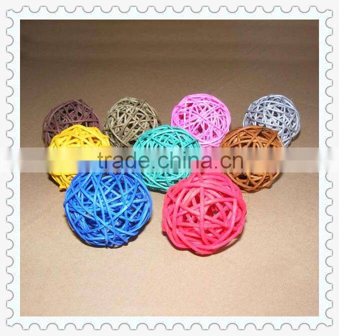outdoor handwoven natural rattan ball light