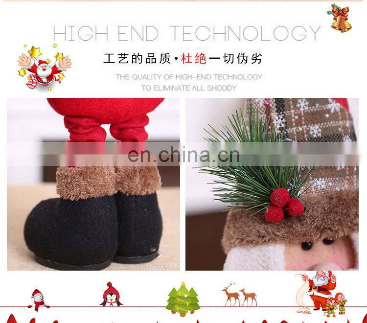 Santa Claus Christmas Ornaments Tree Decor Elk Snowman Plush Christmas Doll Decorations For Home 2022 Navidad Pendant Gift Kids