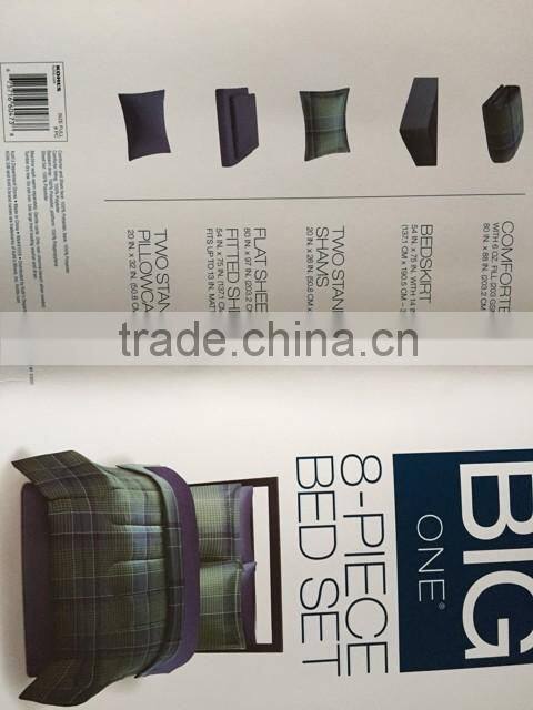 Dark stripes printed polyester quilting quilt supermarket bedding sets