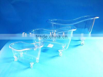 Cute plastic mini bathtub container in bathroom,bathtub shape washing products container