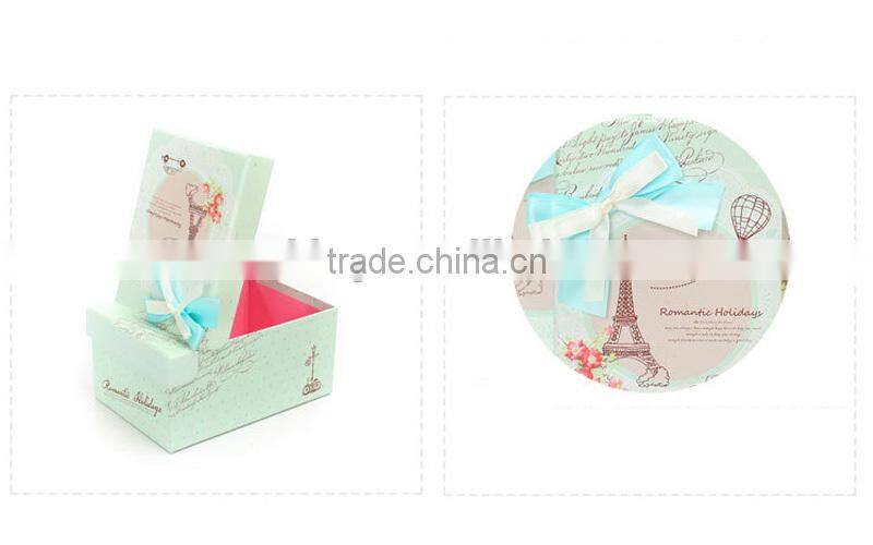 green ribbon customize paper gift box