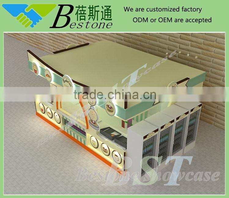 Custom made retail juice bar kiosk for sale, juice bar furniture