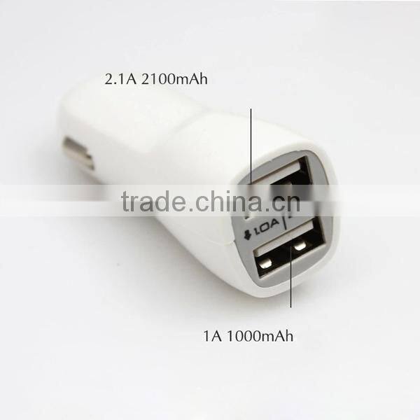 double usb car charger with led lighting logo original factory