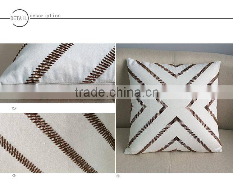 Embroidered Kinds Of Geometric Fingure Sofa Home Decor Cushion Cover