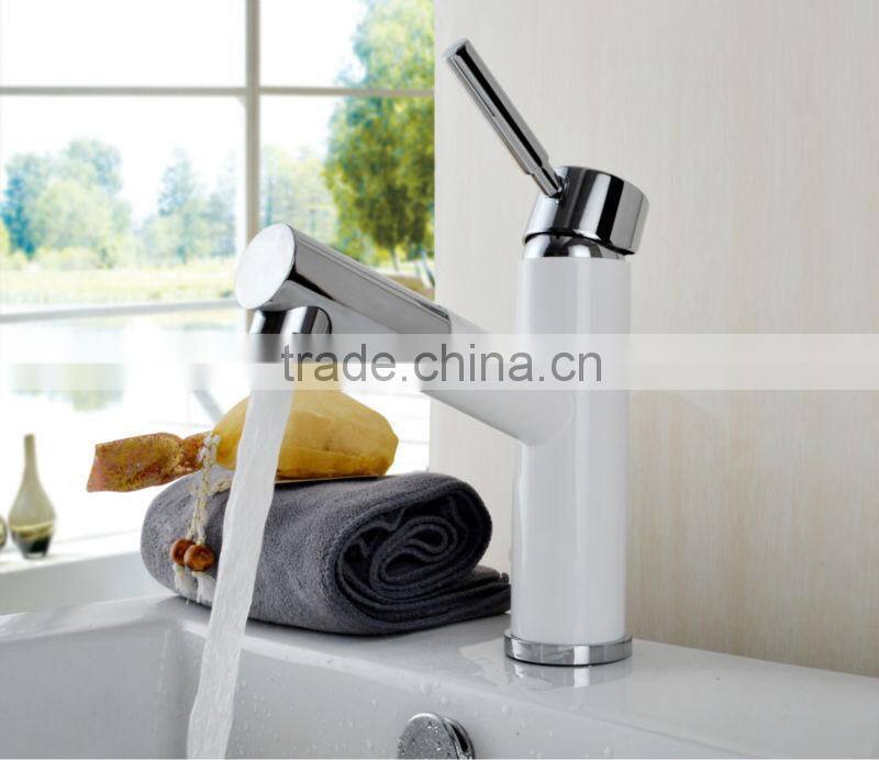 2014 hot stoving varnish finish single lever basin faucet by low price