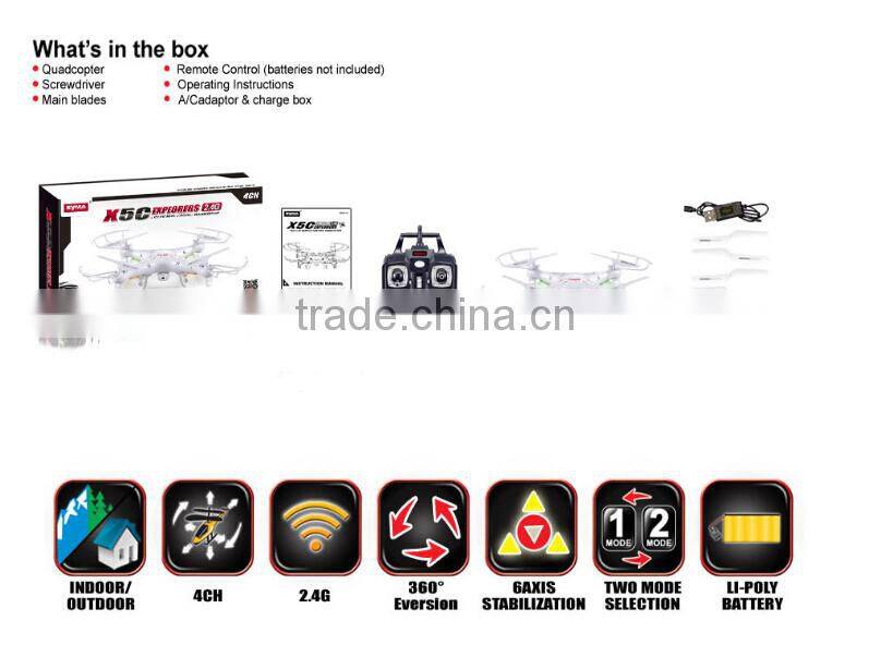 Drone 2.4G 4CH Remote Control RC Helicopter Quadcopter With 2MP HD Camera drone