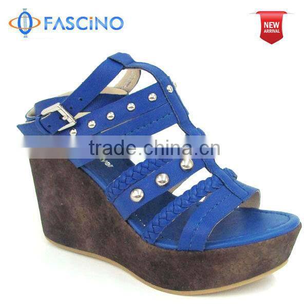 Wooden Wedge Heels Summer Sandal Ladies Fashion Wedge Sandals