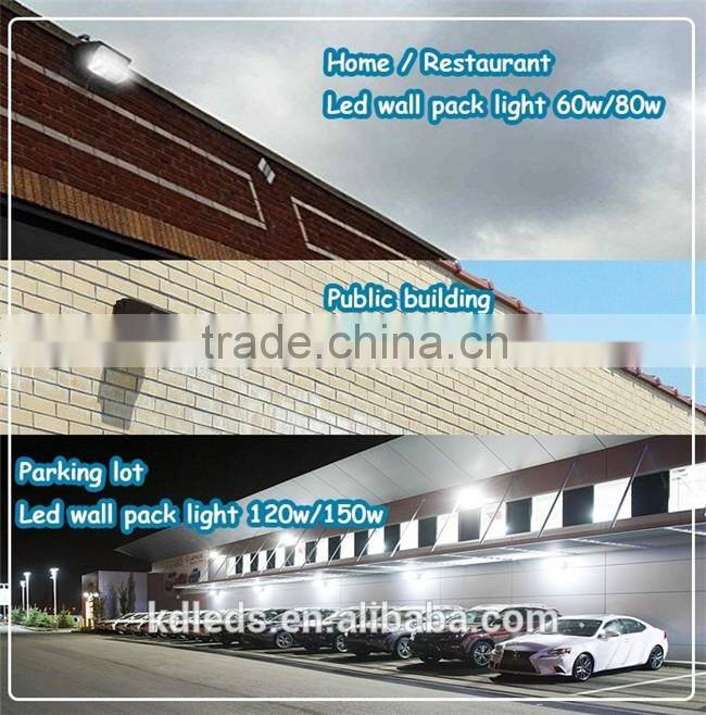 5 years warranty photocell 30w 60w 80w 100w 120w etl dlc led wall pack light
