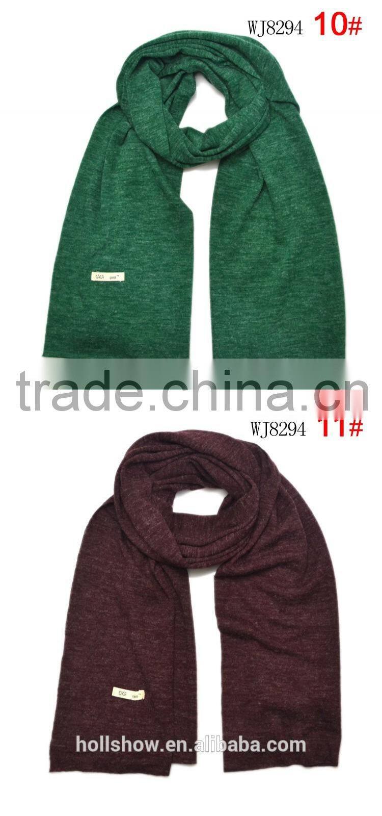 Fashion Trend All-match Autumn Winter Warm Soft Acrylic Baby Kids Boys Girls Solid Plain Scarf