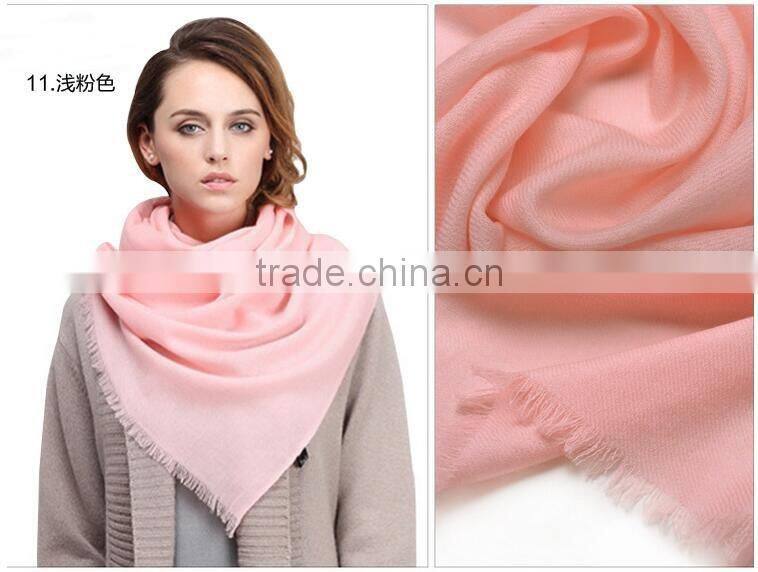 Tassel Plain Twill Indian Wool Cape Shawl