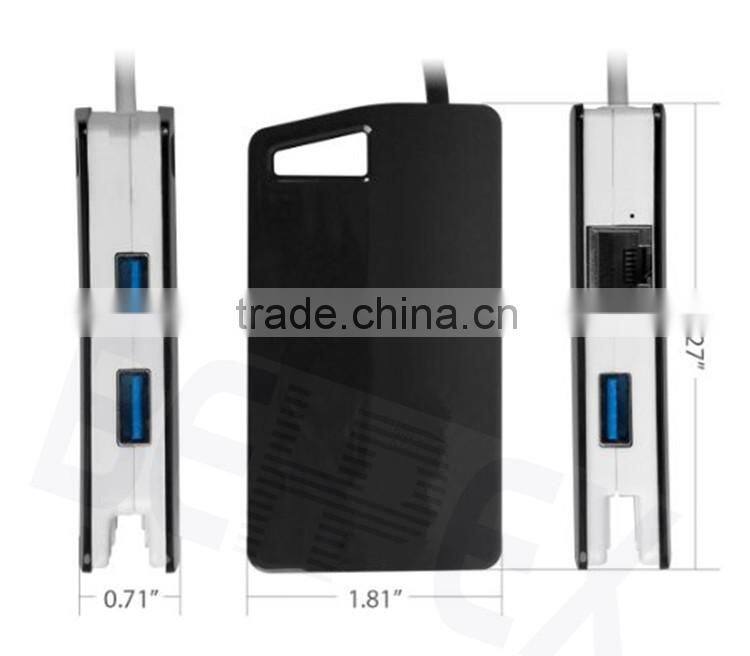 Box Shape Tablet USB Hub Travel Power Charger Adapter with 4 Port