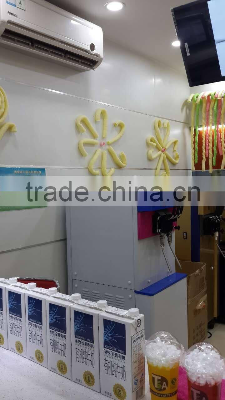 Stainless steel Korean ice cream J shaped corn snacks machine