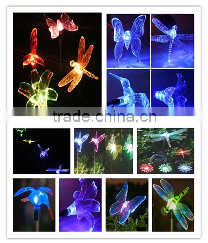 Solar dragonfly butterfly bird sunflower moon star light garden solar lawn light