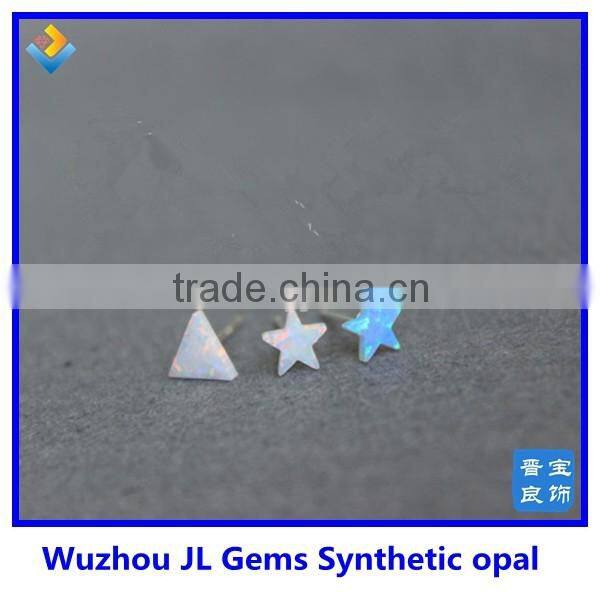 925 Sterling Silver Fancy silver opal blue earring opal stud earring