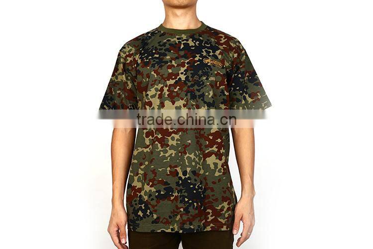 China new design custom wholesale OEM Service unisex o-neck camouflage t shirt