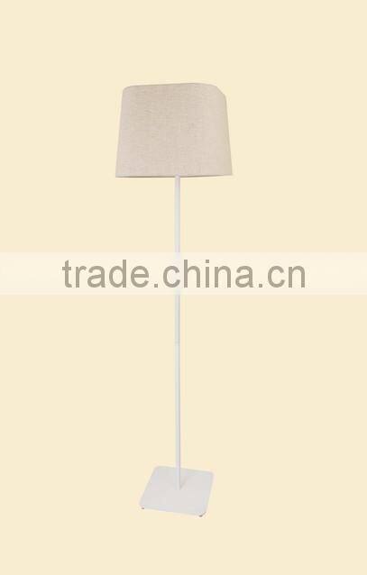 White Linen Rectangle Shade Brushed Steel Base Bold Modern Design Asymmetry Table Lamp