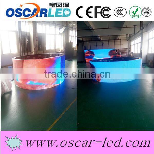 HD P6mm arc curve advertising video LED display Hot sale led video wall display advertising LED screen curve led display board