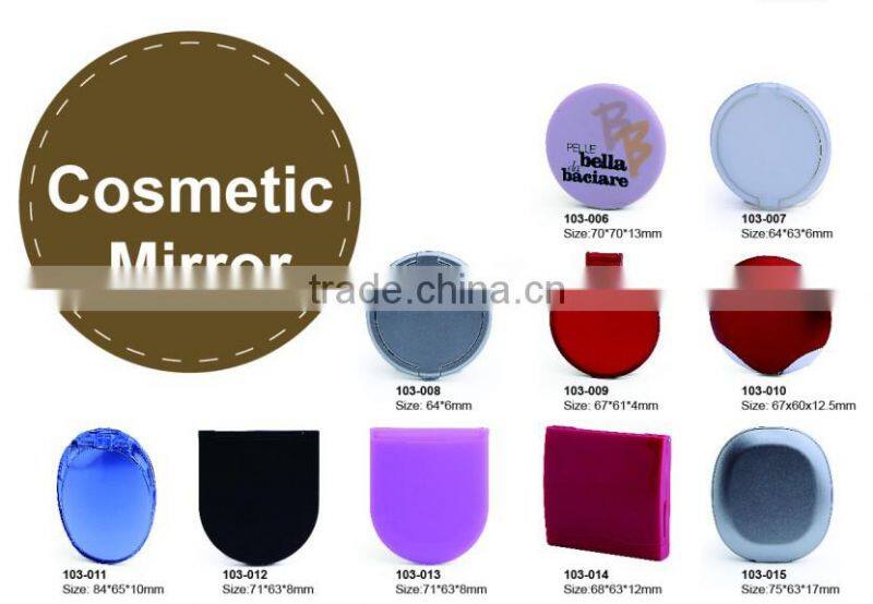 Rectangle aluminum girls' compact mirror promotional