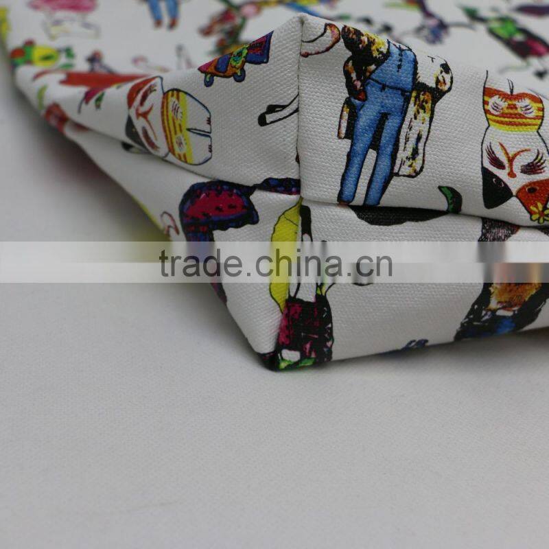 lightweight 12 OZ canvas folding shopping bag reusable with handle and offset printing surface