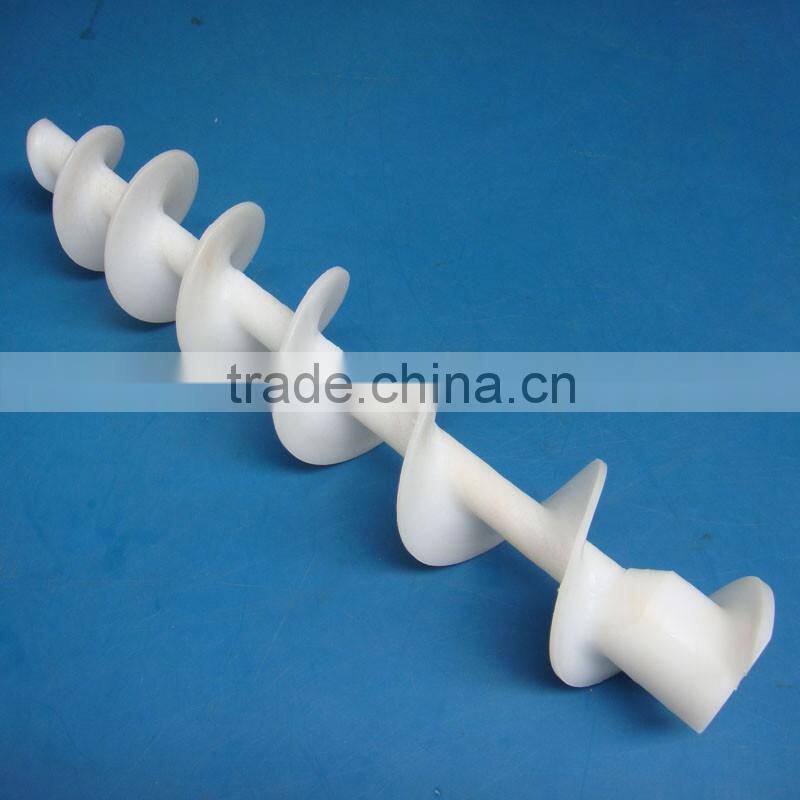 Professional manufacture plastic uhmwpe conveyor screw CNC machined transporting screw