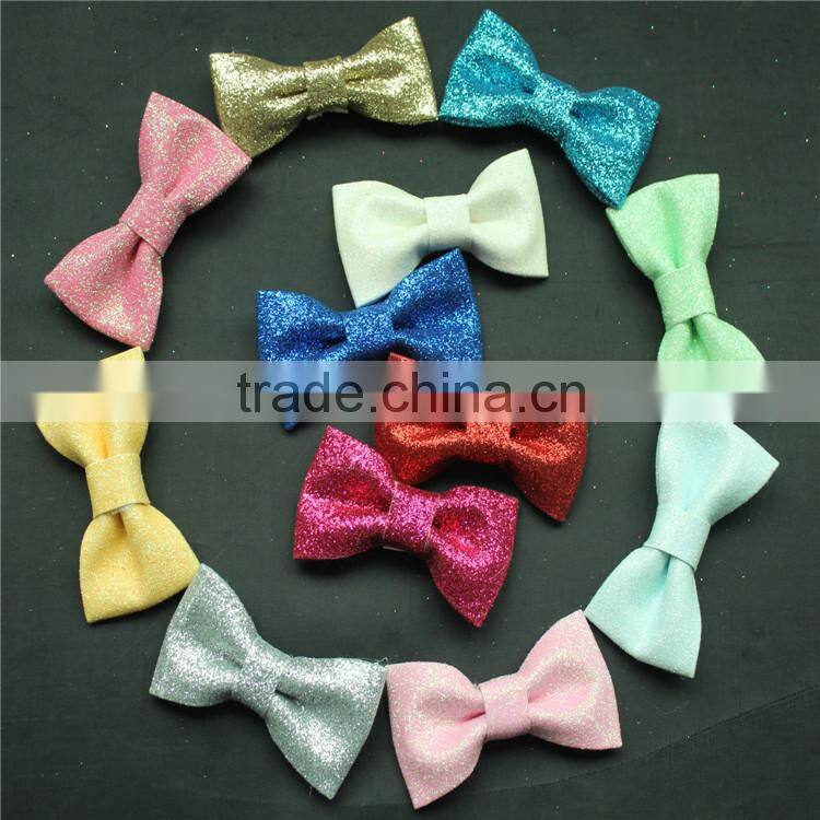 2015 Hot-selling Handmade 2.5" Glitter Hair Bow,Hair Bow Accessory