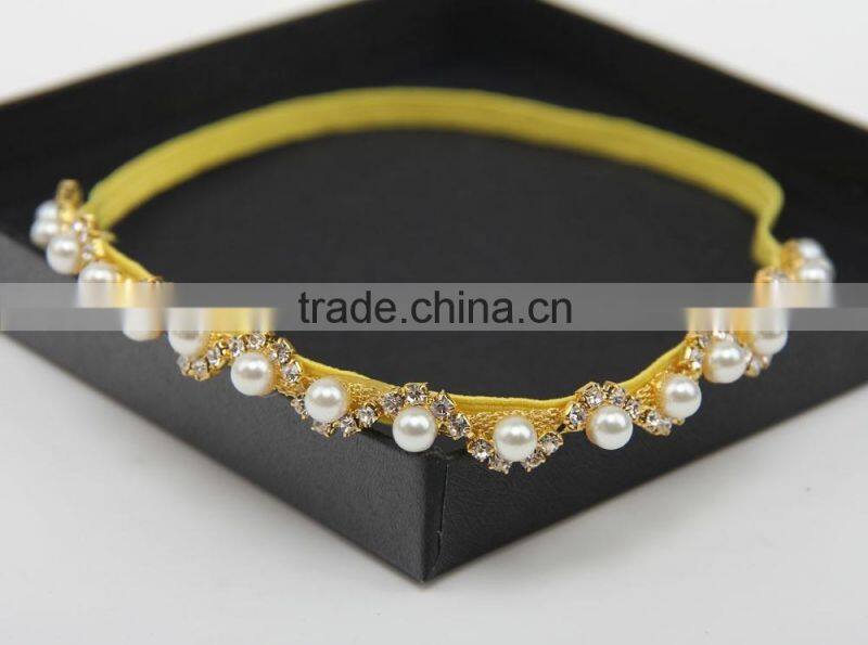 Fashion hair accessory handmade vintage bow tie women elastic headband