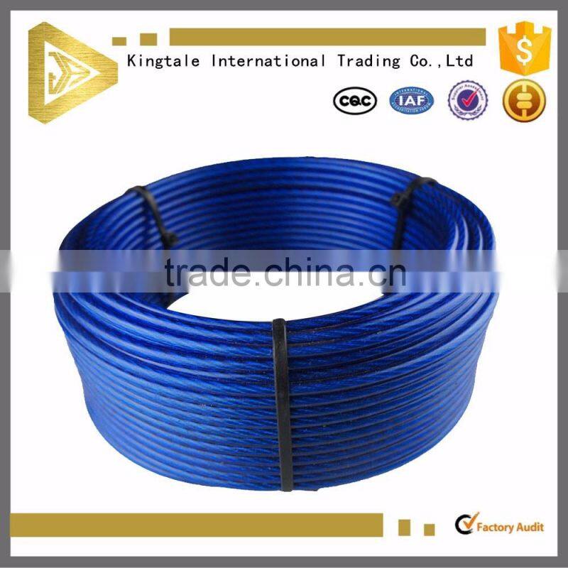 7x7 blue pvc Coated Galvanized Steel Cable