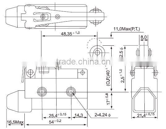 CNTD Innovation 2016 Waterproof Micro Switch IP40 250VAC 10A 250VDC 0.25A