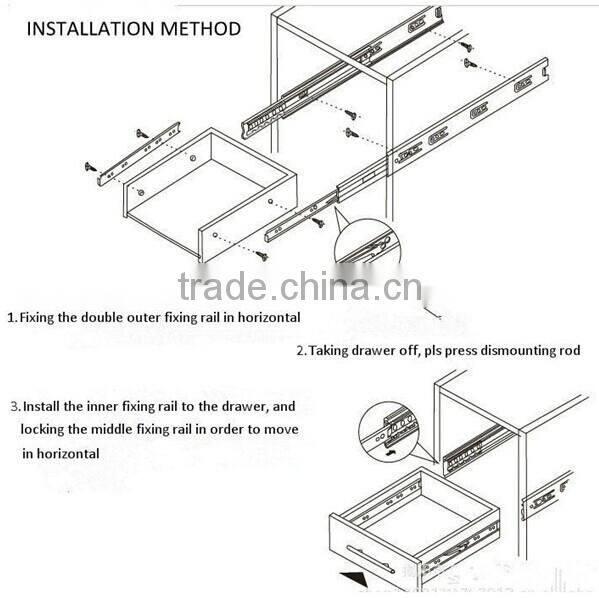 manufacturer mini small 1708two-way pull drawer slide runner slide track