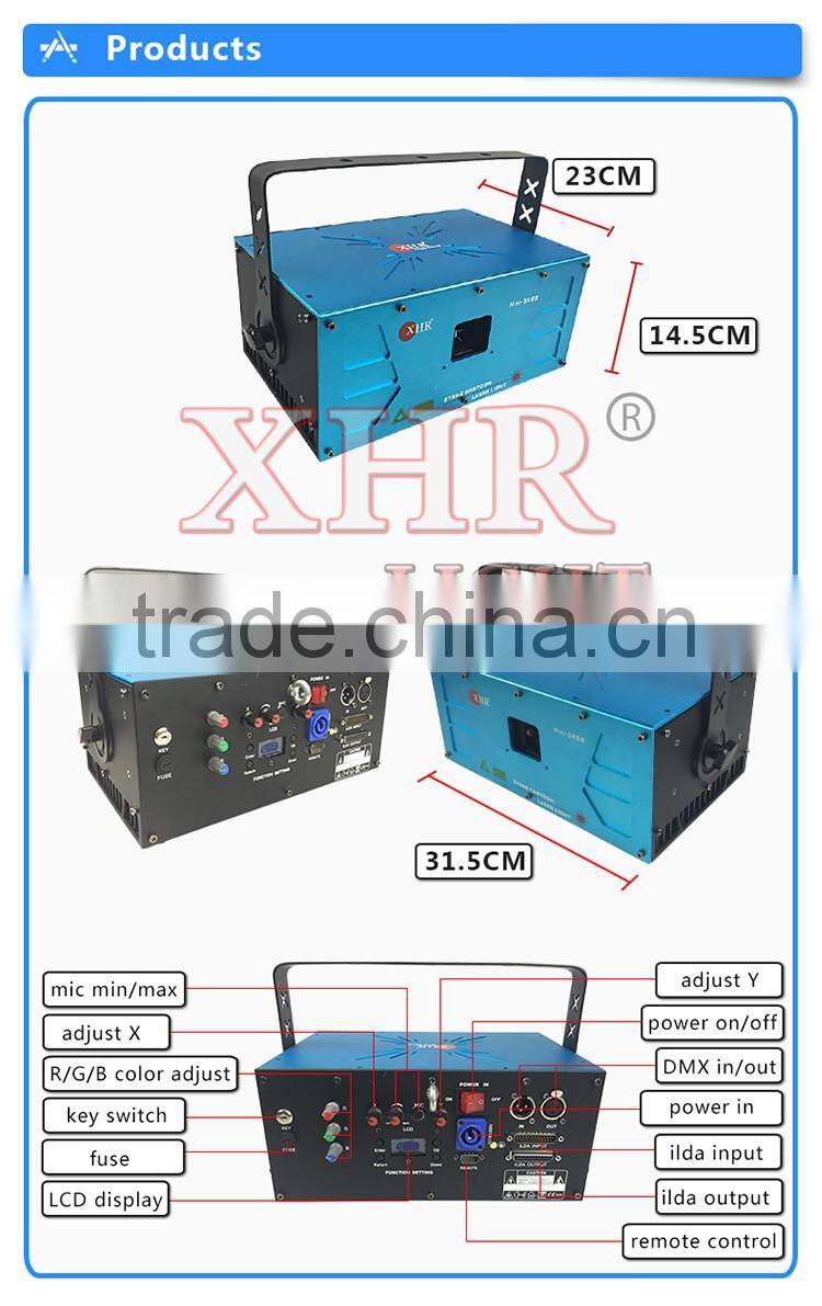 XHR 4w mini size analog laser light dj club party,dj disco lights