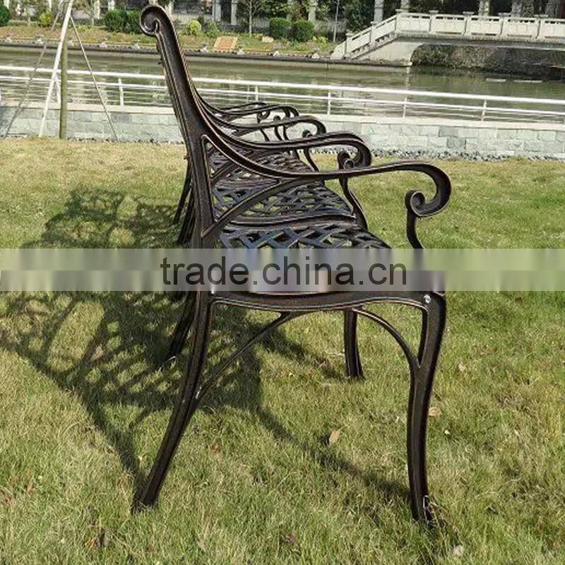 White Black Bronze Outdoor Aluminum Garden Chair