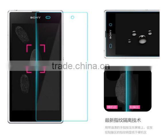 Factory price Top selling clear 0.2mm tempered glass screen protector for sony xperia z3