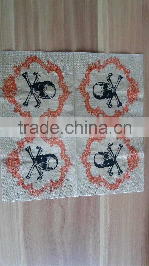 Natural Color Disposable Printed Lenchon Napkin/kraft brown napkin paper
