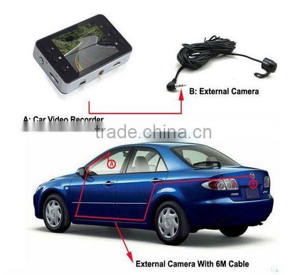 Chelong Factory 2.7inch dual lens G-sensor motion detection car sd card video recorder