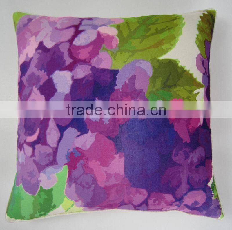 Printed flower pattern cushion