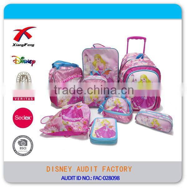 Xiangfeng Design Lovely Princess Series 12 pcs Kids School Bag Set for Students