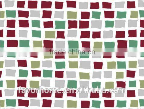 Blockage design super clear printed PVC shower curtain