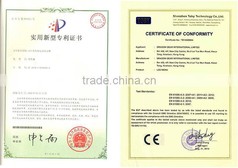 Kensington PU leather menu covers /PU leather menu covers /menu card holder