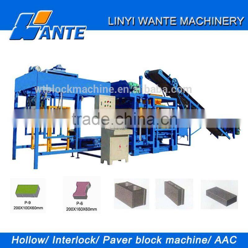 Hot selling QT4-25 Fully Automatic Concrete Hollow Block Machine Line
