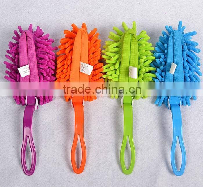Best Selling Cute Colourfur Cleaning Mini Plastic Handle Chenille Duster for Computer