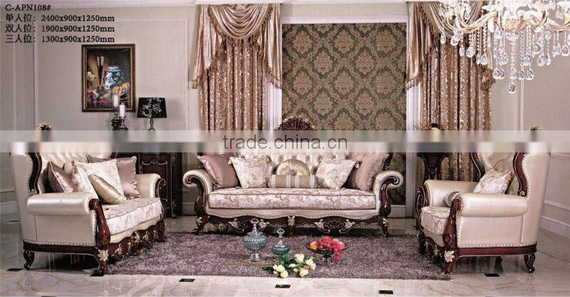 Chesterfield white leather sofa home sofa high end restaurant furniture