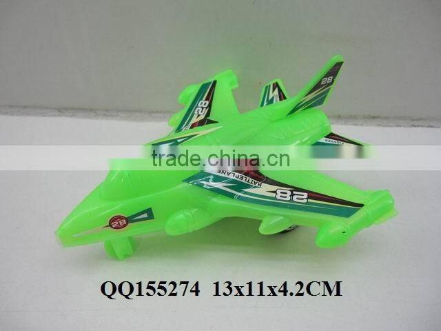 kids Friction toy plane with barbie head & light,friction toy plane