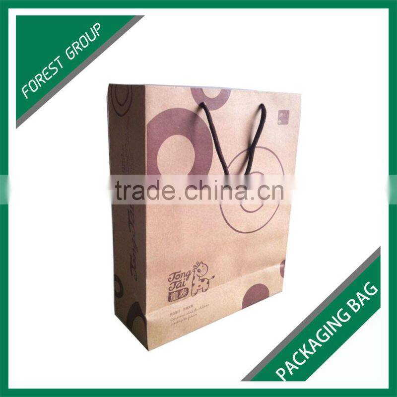 PANTONE COLOR PRINTED BROWN PAPER BAG FOR DOLL TOYS PACKAGING WHOLESALE