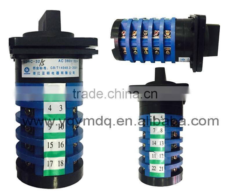 Welding machine switch KDHC-32/5 CO2 gas High voltage electrical changeover rotary switch 32A 5 poles 10 positions