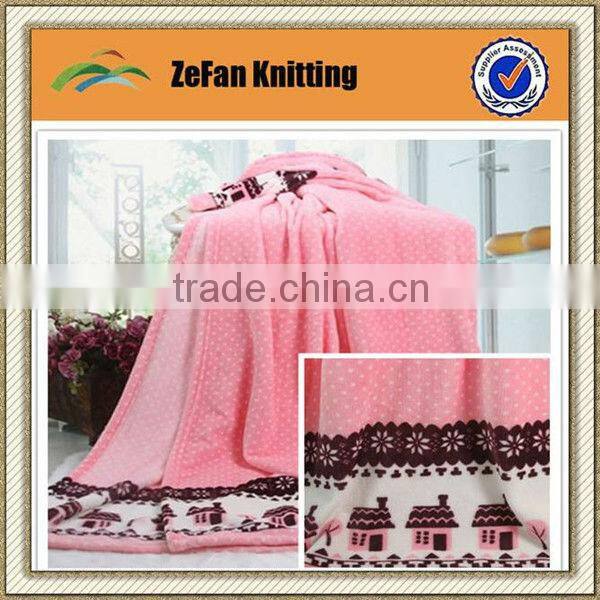 2014 New style knitted coral blanket wholesale