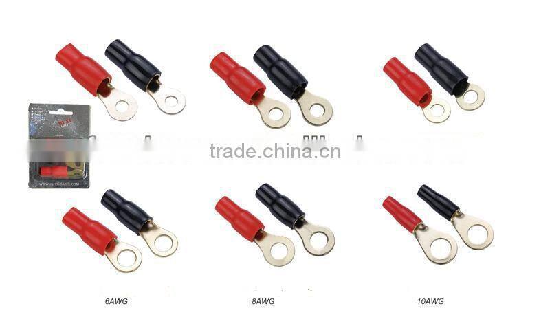 top quality ring terminal 8AWG Brass insulated ring terminal