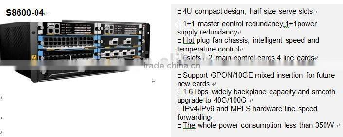 Machine Manufacturers GCOM S8600 Chassis GPON OLT