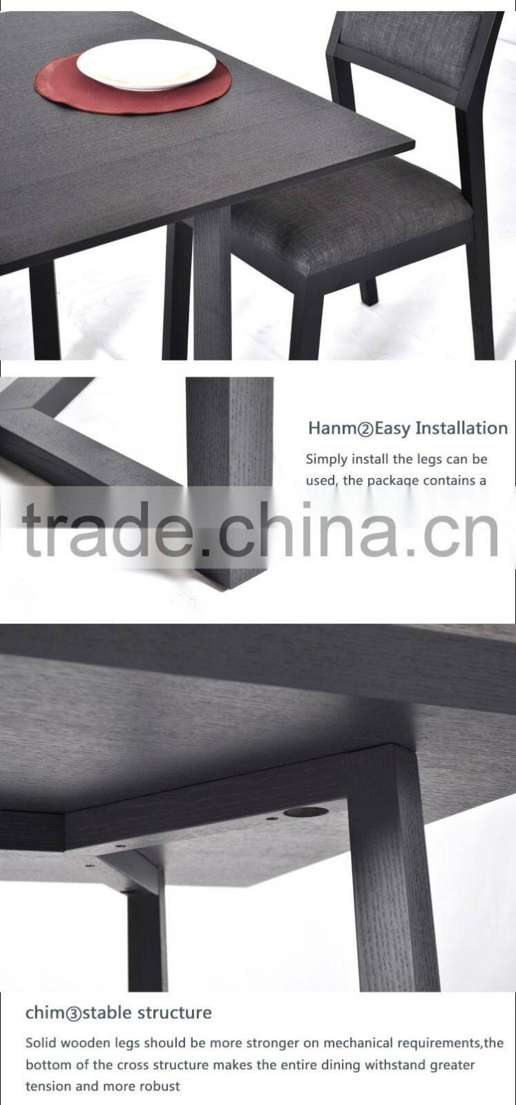 high quality modern elegant rectangle dinning table wood MDF dinning table
