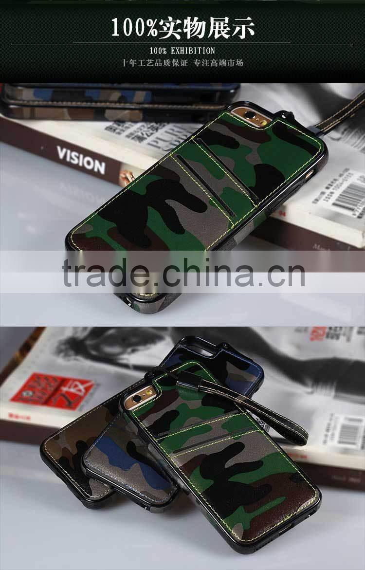 hot selling camouflage leather case for iphone 6/6plus